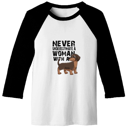 Dachshund Never Underestimate Baseball Tees