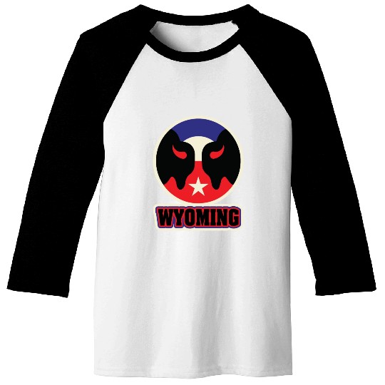 US States WYOMING Baseball Tees