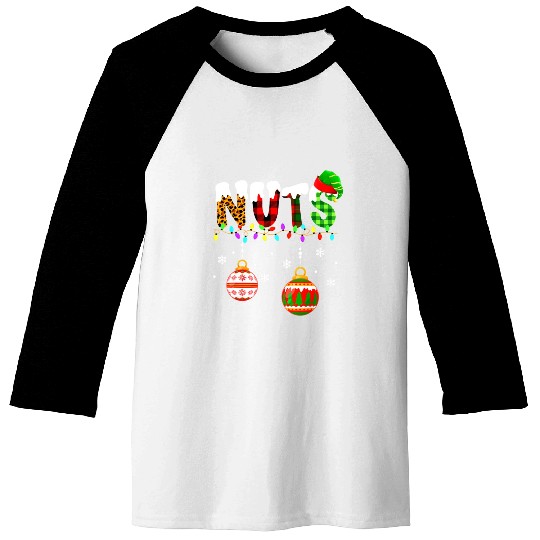 Funny Chest Nuts Couples Christmas Chestnuts Xmas Baseball Tees