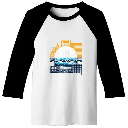 Milwaukee Skyline Squared Milwaukee Peoples Flag D Baseball Tees