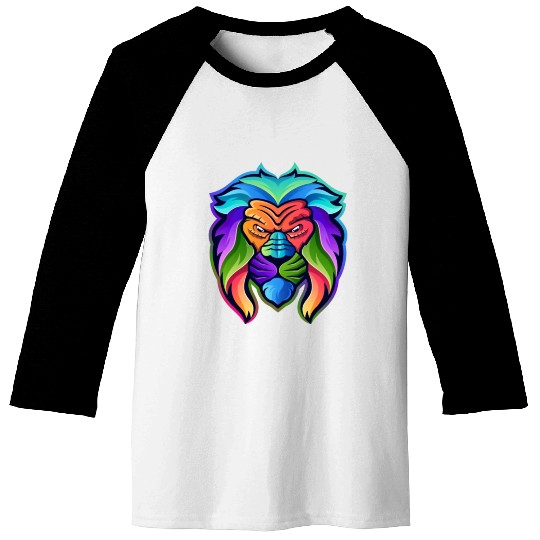 Colorful Lion Baseball Tees