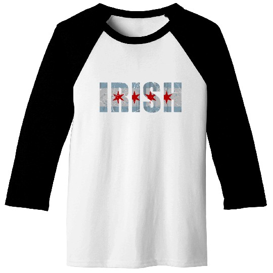 Chicago Irish Flag Chirish St Patricks Day Baseball Tees