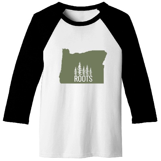 Oregon State Roots Green Baseball Tees
