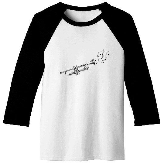 Trumpet Music Baseball Tees
