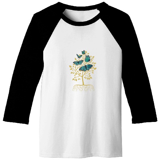 Butterfly Tree Beautiful Animal Butterflies Tree Baseball Tees