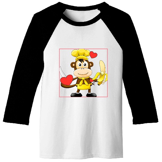 Banana monkey cooks Baseball Tees