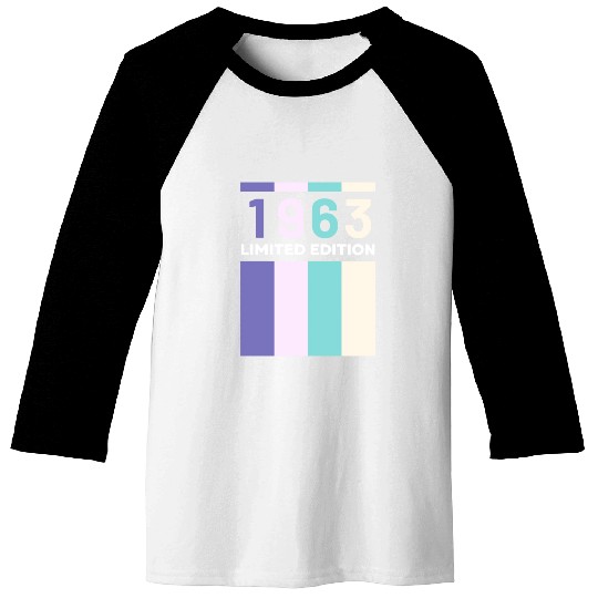 60 Years Vintage 1963 Retro 60th Birthday Baseball Tees