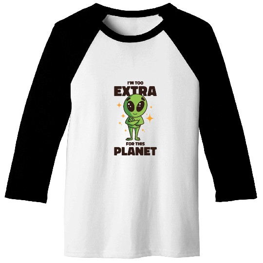 Space Area 51 Extraterrestrial Beings Cool Alien Baseball Tees