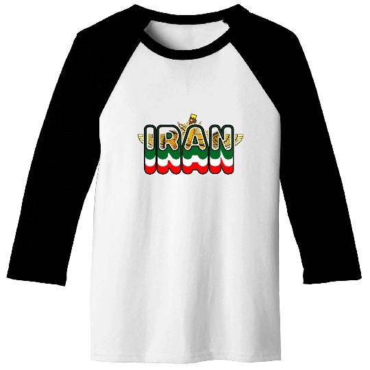 Iran Lion Sun Farvahar Baseball Tees