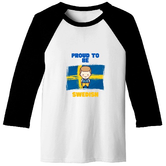Proud to be swedish - cute design Baseball Tees