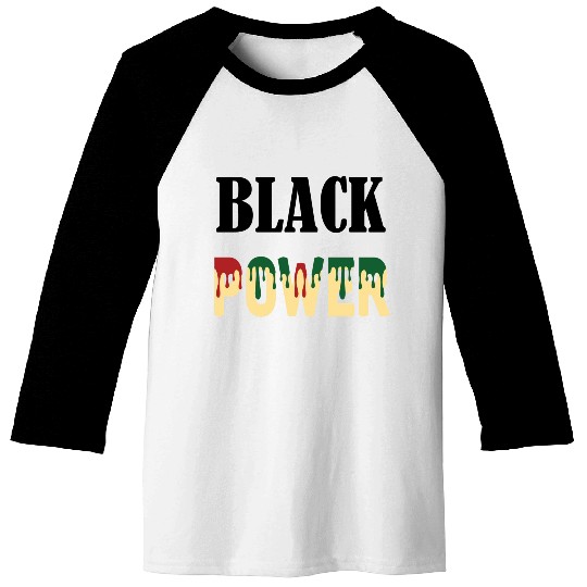 Black Power Baseball Tees