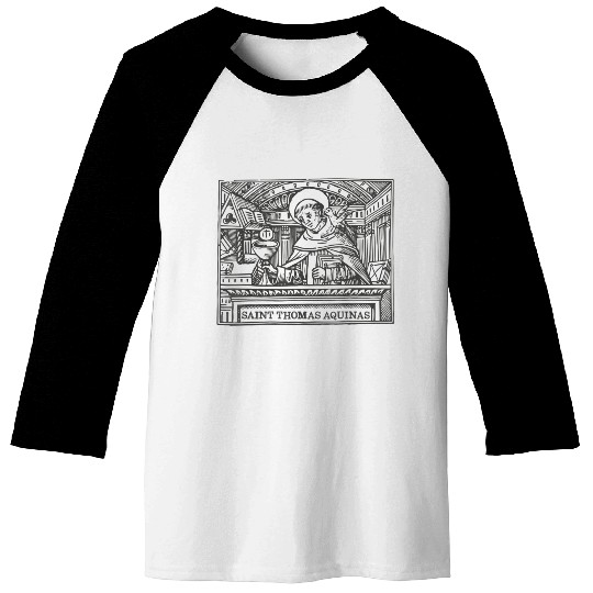 St Thomas Aquinas Patron Saint Students Catholic S Baseball Tees