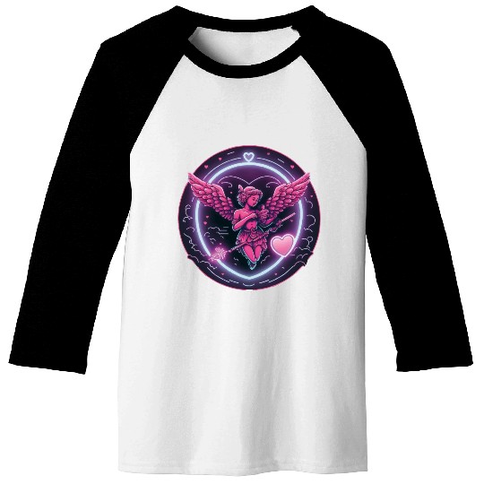 funny Cupid Valentine's Day girls Baseball Tees