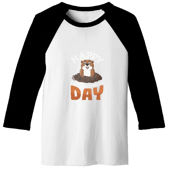 Happy Groundhog Day Baseball Tees Groundhogs Lovers