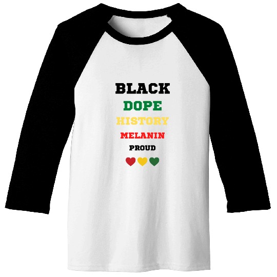 Black and Proud Baseball Tees