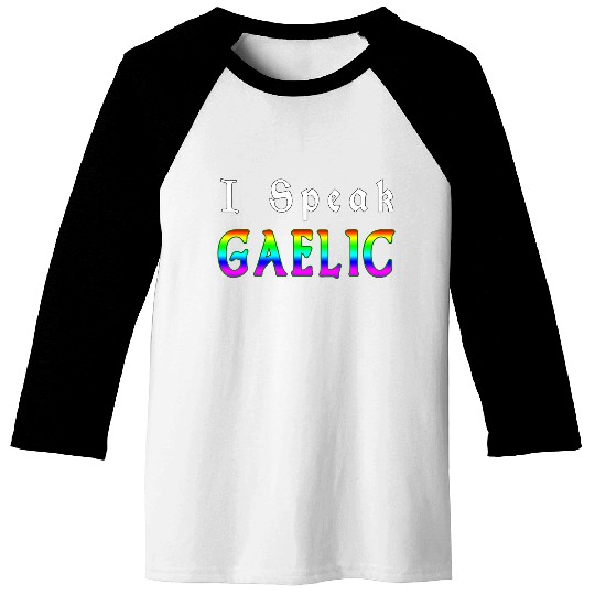 St Patricks Day Rainbow LGBT | I Speak Gaelic Baseball Tees