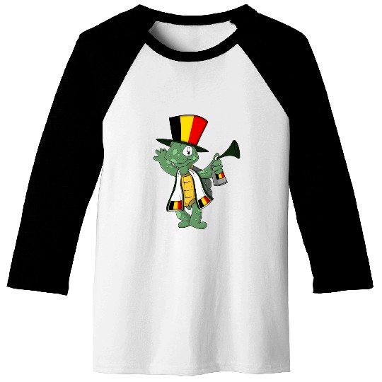 Belgian Fan Turtle Baseball Tees
