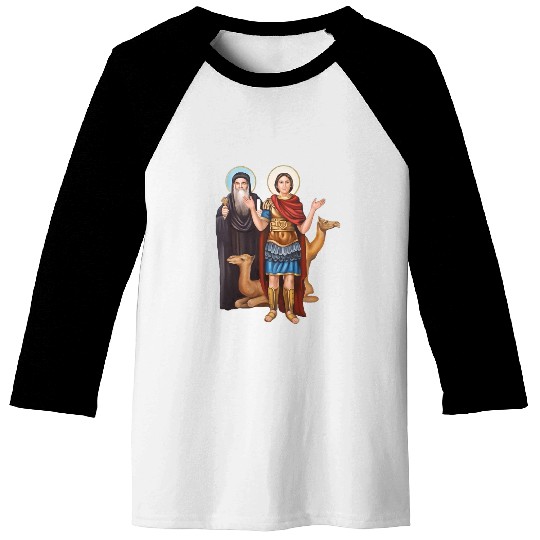 Pope Kyrillos and saint Mina. Coptic church. Baseball Tees