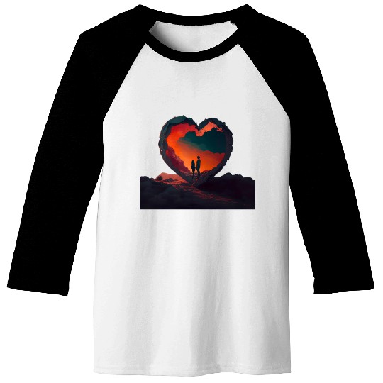 valentines day Baseball Tees