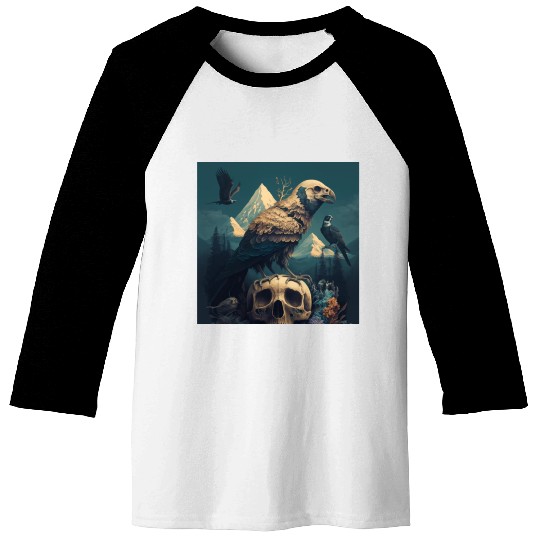 The Skull and the Eagle: A Mountainous Tale... Baseball Tees