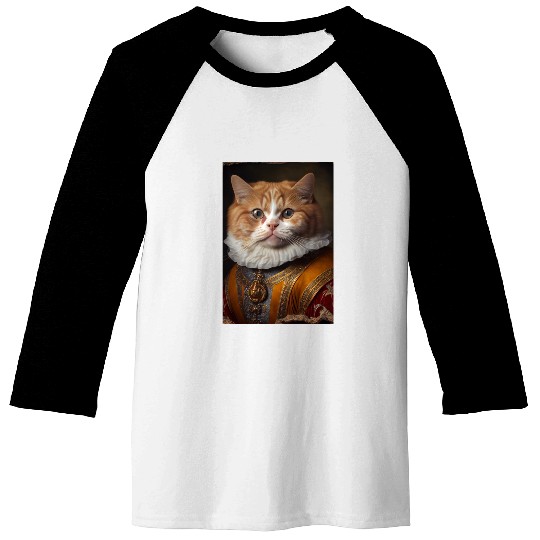 Munchkin Cat Breed Portrait Royal Renaissance Anim Baseball Tees