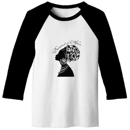 Diamond of Africa black power Baseball Tees
