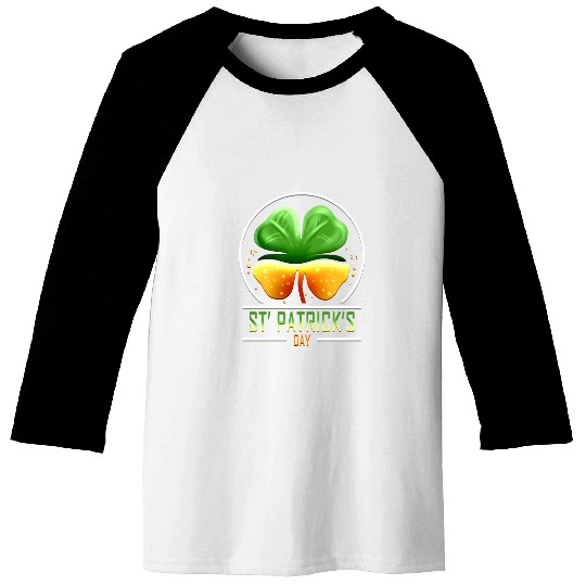 Four Leaf Clover For St Patricks Day Baseball Tees