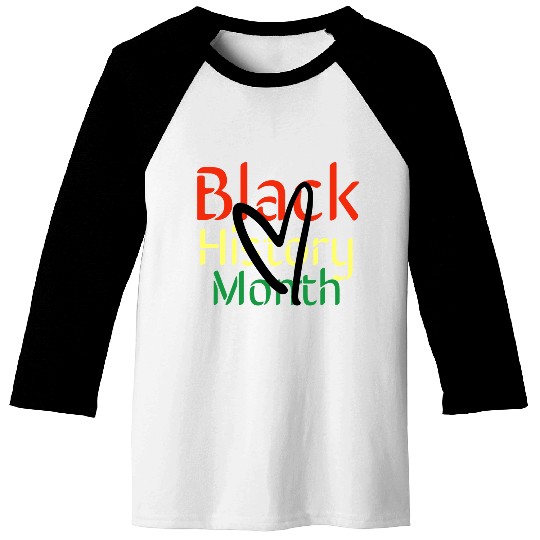 Black history month Baseball Tees