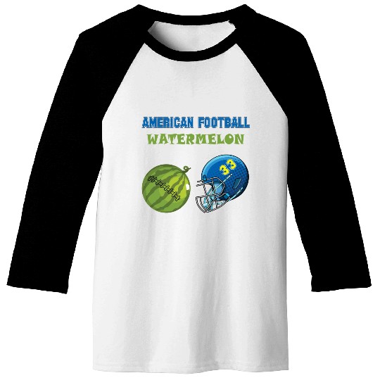 american football watermelon Baseball Tees