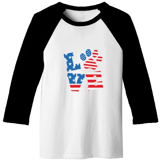 Love Dog USA Baseball Tees