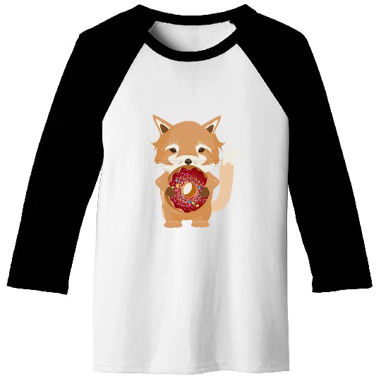 magical little fox with delicious donut Baseball Tees