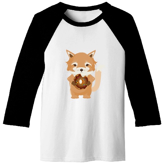 magical little fox with delicious donut Baseball Tees