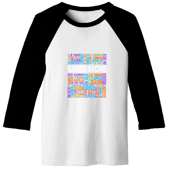 Barrel Racing - Words Baseball Tees