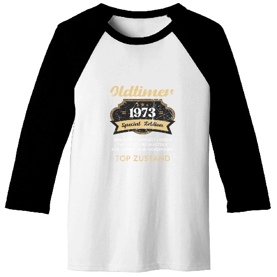 50th Birthday Vintage 1973 Baseball Tees