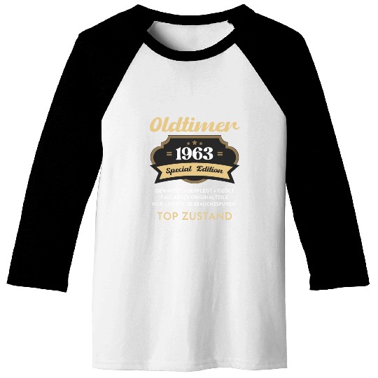 60th Birthday Vintage 1963 Baseball Tees