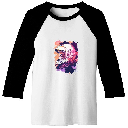Aesthetic Vaporwave Space Cat 80s 90s Astronaut Baseball Tees