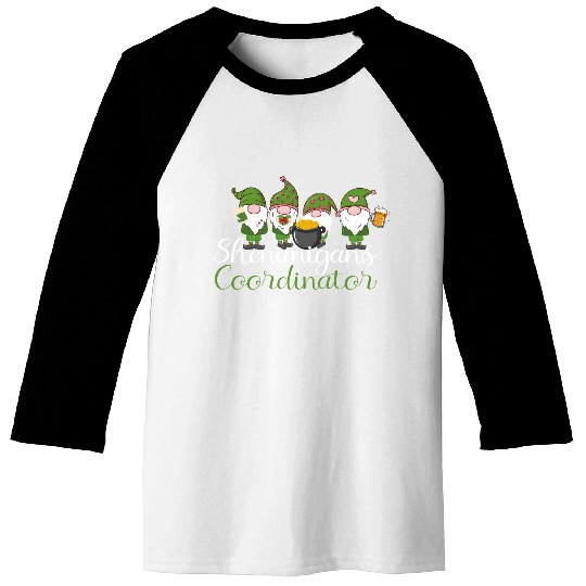 Shenanigans Coordinator St Patricks Day Gnomes Baseball Tees
