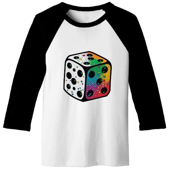 Abstract dice Baseball Tees