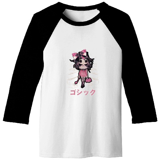Gothic Lolita Chibi Witch Kawaii Anime Wicca Baseball Tees