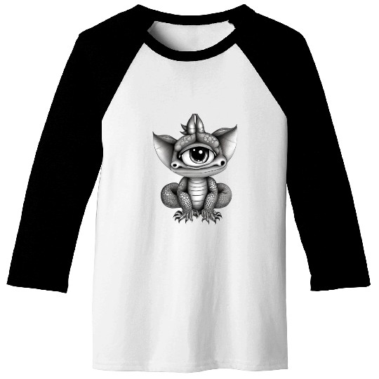 cute adorable one eyed dragon original Baseball Tees