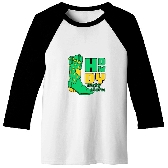 Howdy Lucky Charm St Patrick Day Apparel Baseball Tees