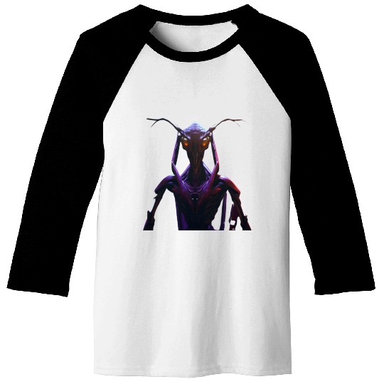 purple ferocious alien Baseball Tees