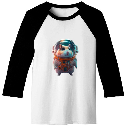 Hamster astronaut spacesuit Baseball Tees