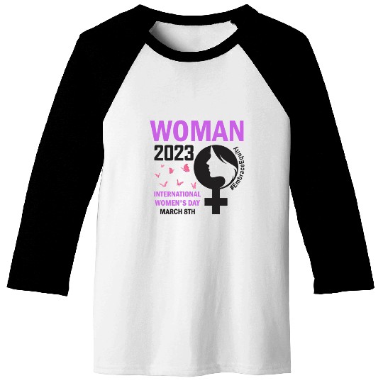 International Women's Day Embrace Equity 8 March Baseball Tees