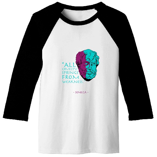 Seneca Stoic Philosophy Quote Baseball Tees