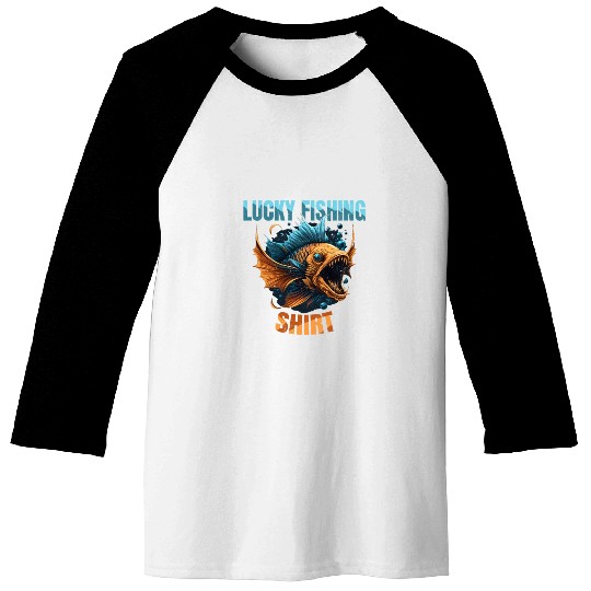 Lucky Fishing Baseball Tees