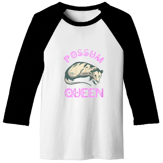 Possum Queen Cute Opossum Lover Funny Baseball Tees