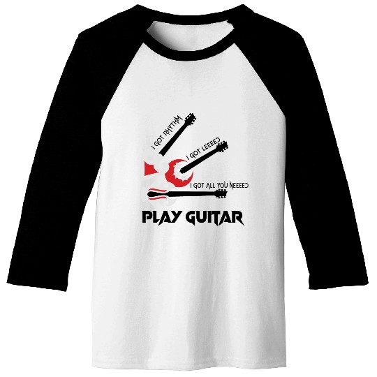 PLAY GUITAR Baseball Tees