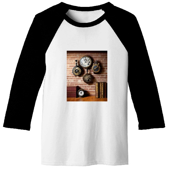 Ai art steampumk clocks Baseball Tees