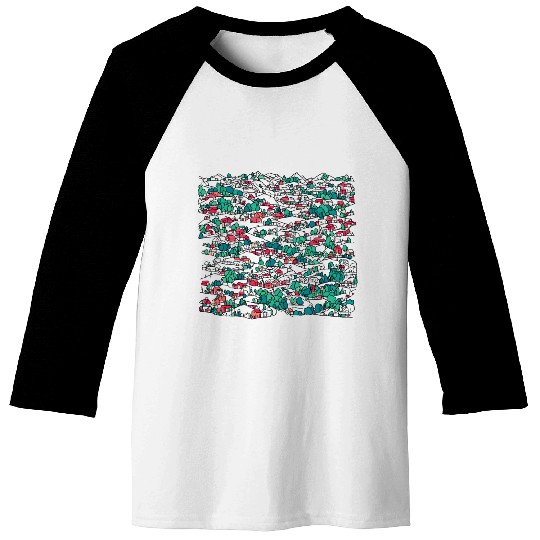 Abstract landscape Baseball Tees